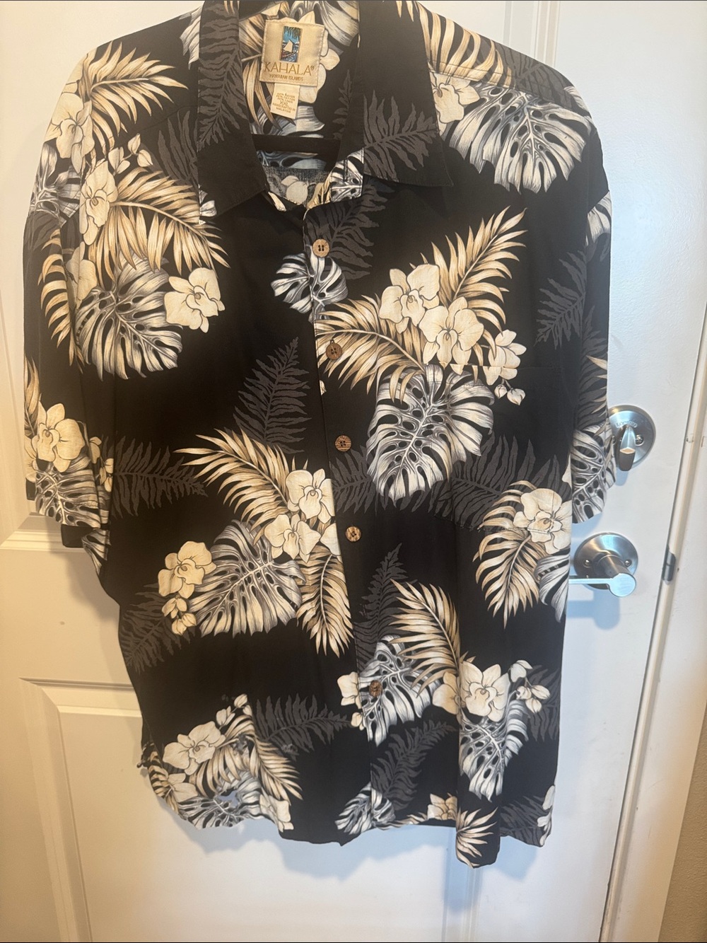 Black Tropical Floral Button-Down Shirt - Men